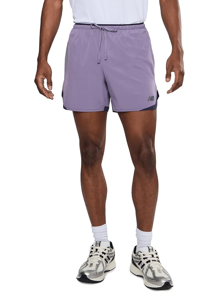 Purple New Balance Run Essentials Shorts 5"