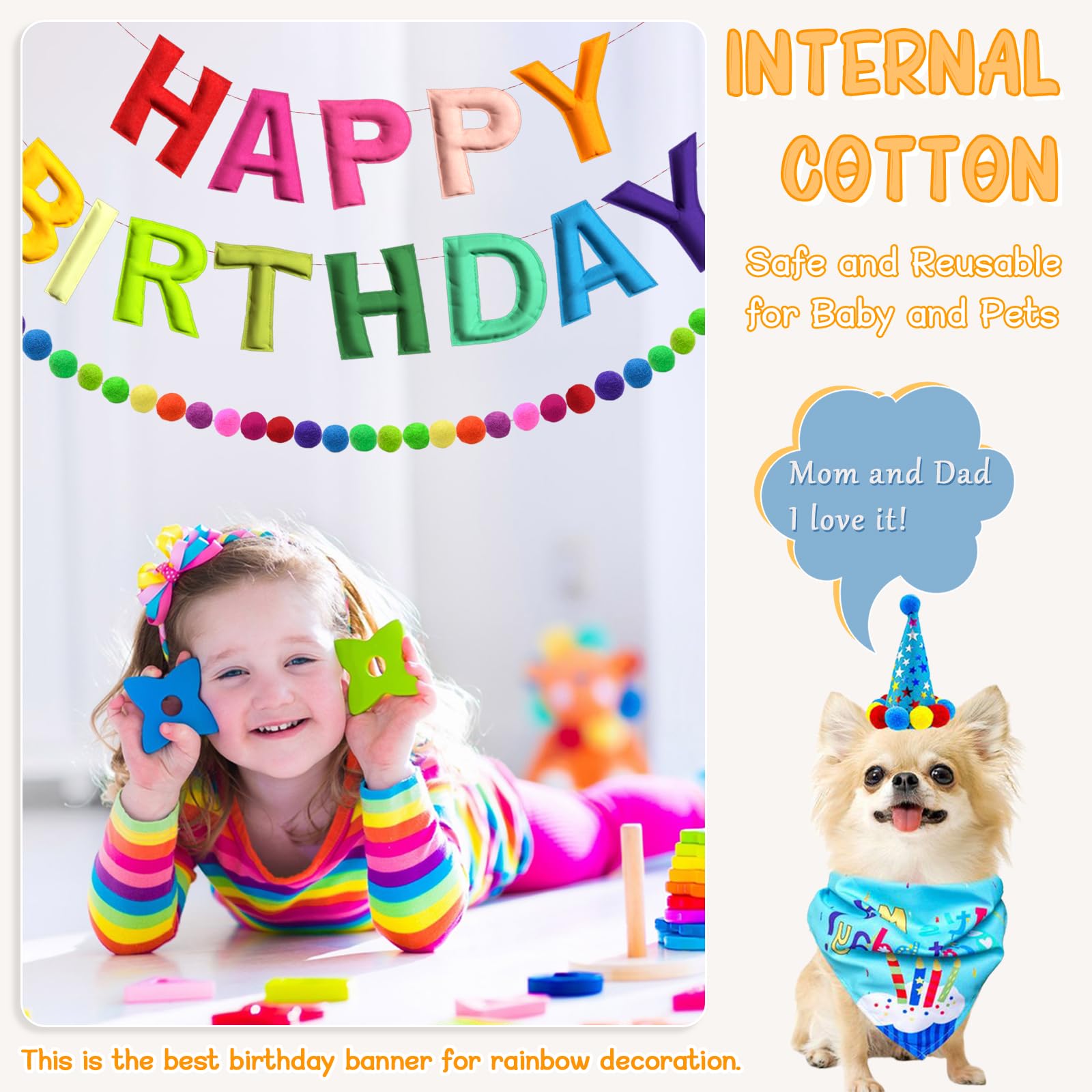 Happy Birthday Banner Kit - Pre-Strung Party Decorations -6
