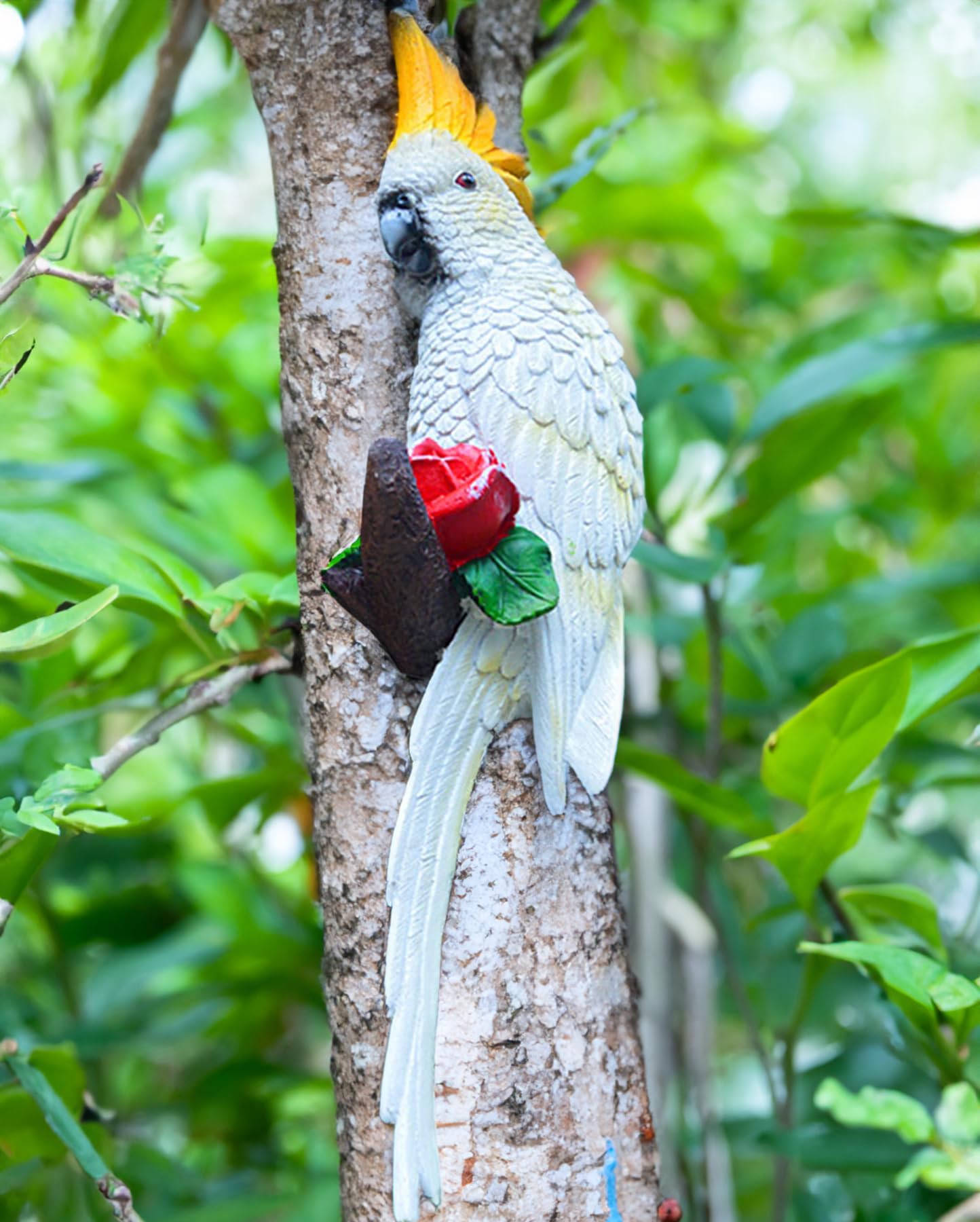 Amazon.co.jp: Euiroet 熱帯オウムの装飾、樹脂の鳥の置物、本物の吊り
