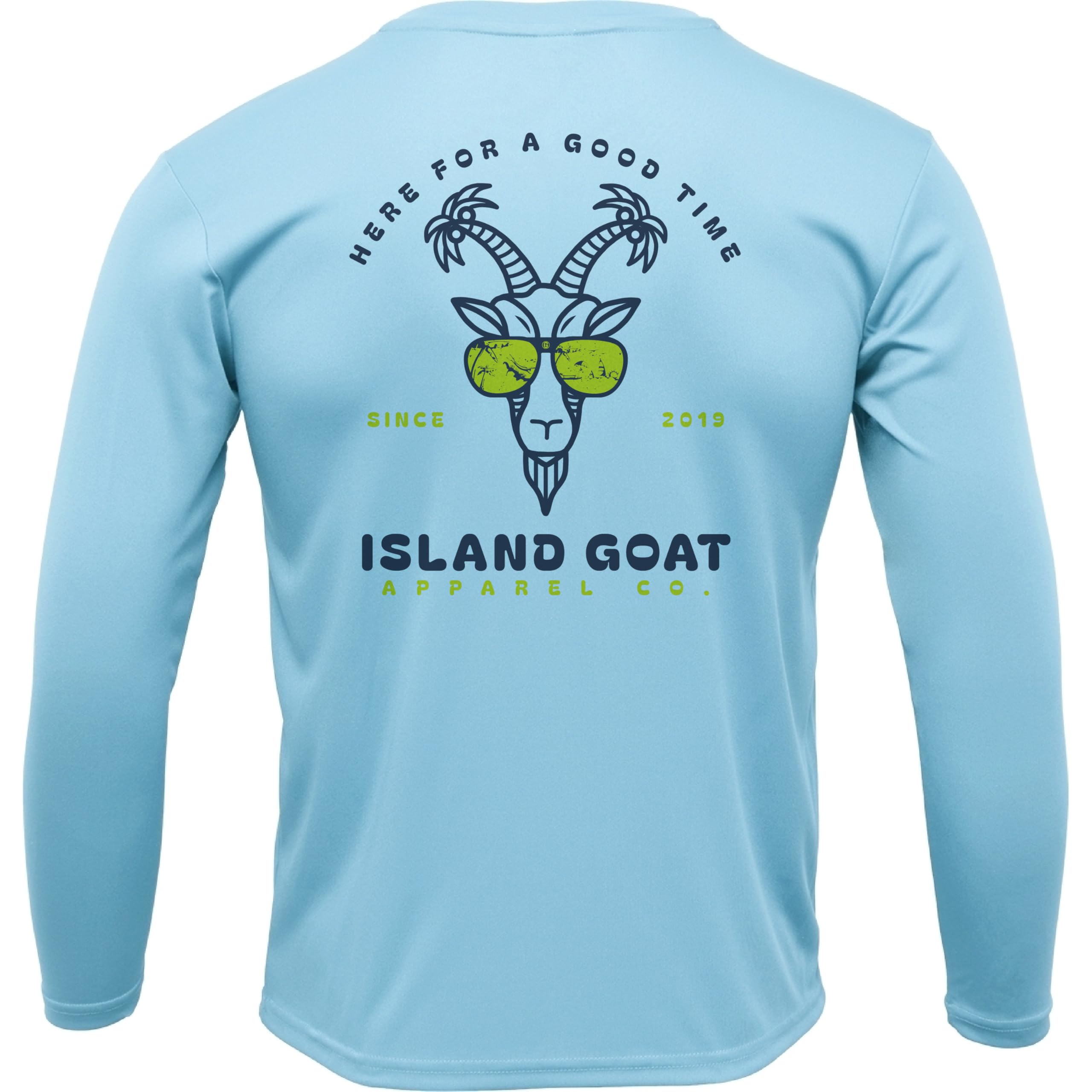 Beach Bum 2.0 | UPF 50+ Crew Neck Sun Shirt Ice Blue/XL