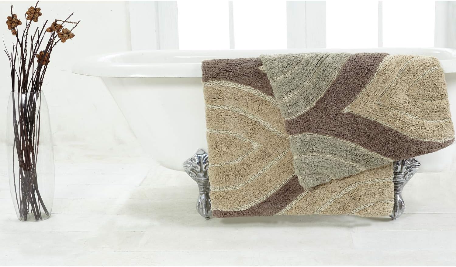 ChesapeakeDavenport 2 Pc. Tan Bath Rug Set 44800 (21"x34" & 24"x 40")