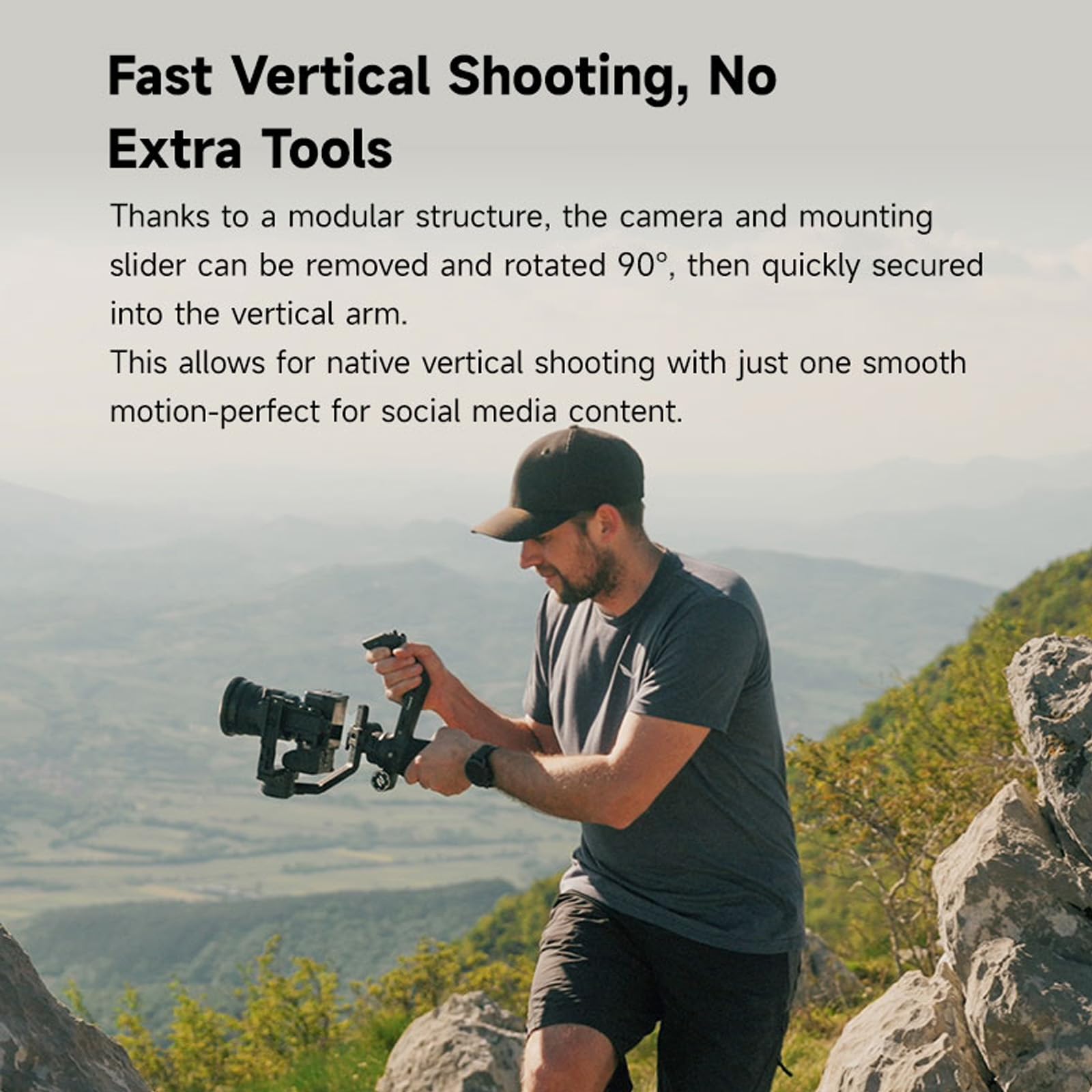 FeiyuTech SCORP 3 Gimbal Stabilizer, 3-Axis Camera Gimbal 7.7lbs Payload Vertical Shooting Control with Touch Screen for Mirrorless Camera with Short Lens, Compact Cameras