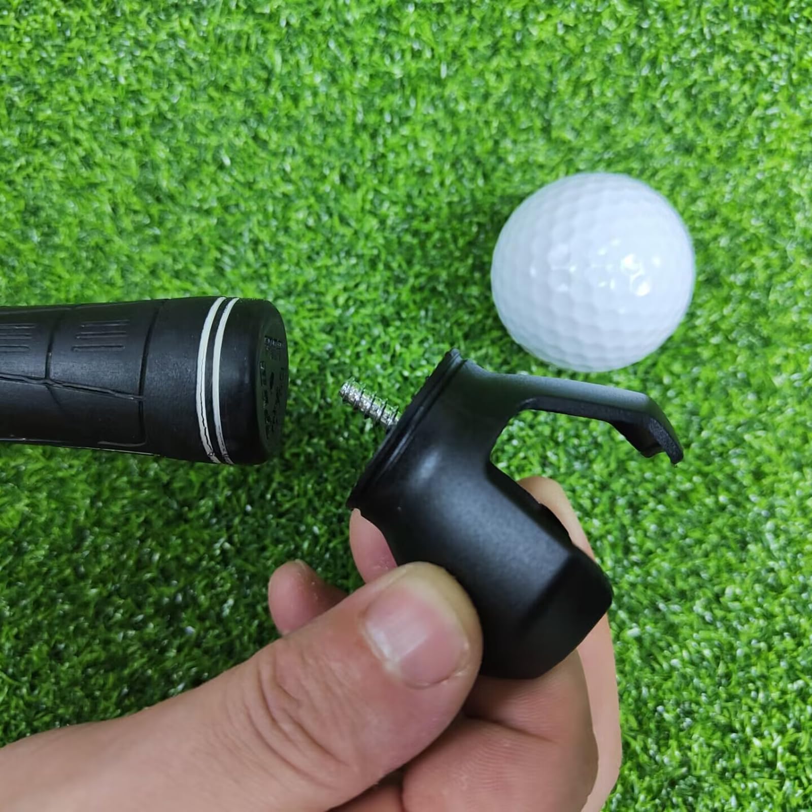 UncleS agarradores de pelotas de golf con tornillo de base sólida, accesorio portátil para recogida fácil sin doblar