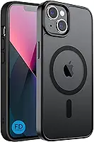 Capa Mag-safe para iPhone 13 Capinha Slim Case Magnética Translucida Matte Anti-Amarelamento Preta Compatível com mag-safe