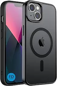 Capa Mag-safe para iPhone 13 Capinha Slim Case Magnética Translucida Matte Anti-Amarelamento Preta Compatível com mag-safe