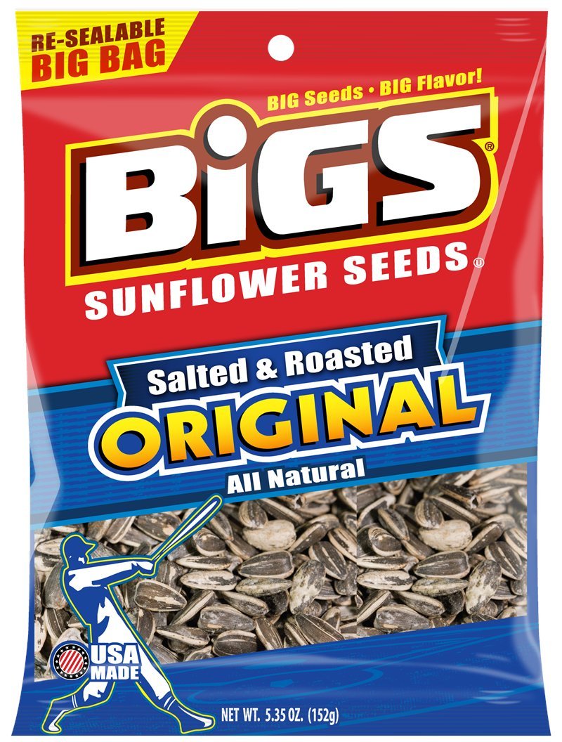 Bigs Original Sunflower Seeds Salted & Roasted Big Bag, 5.35 Oz Bag (3 Count)