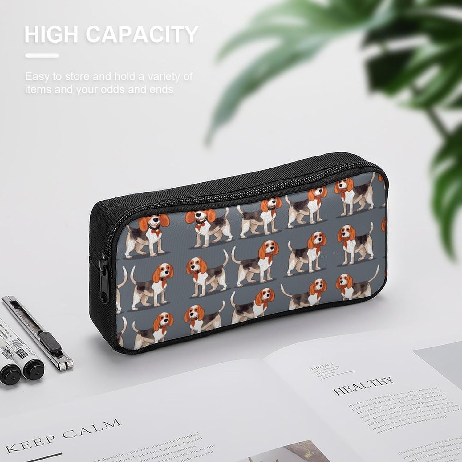 Large Capacity Pencil Case Multi-Purpose Makeup Pouch With Sturdy Zipper image 4