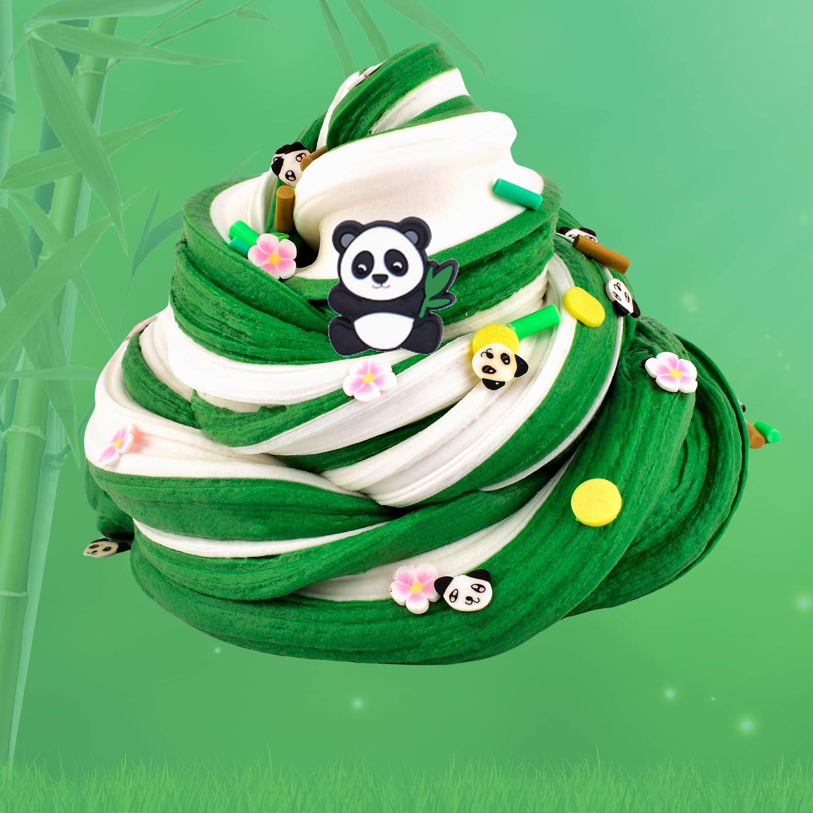 Blue & White Panda Butter Slime, Non-Sticky Slime with Glitter, Sensory Toys,DIY Butter Slime Party Favor for Girls & Boys, Stress Relief DIY Gift