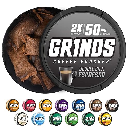 Miniatura 2 de Grinds Bolsas de café  6 latas de espresso de doble chupito  18 bolsas por lata  2 x cafeína, 1 bolsa equivalente. 12 taza de café