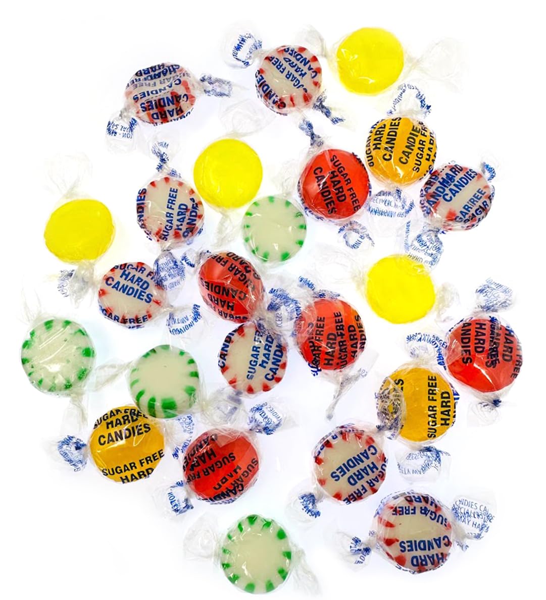 SweetGourmet Sugar-Free Hostess Mix Hard Candy, Assorted Flavors (Lemon, Peppermint, Butterscotch, Cinnamon, Spearmint), 4 Pound Bag, Individually Wrapped