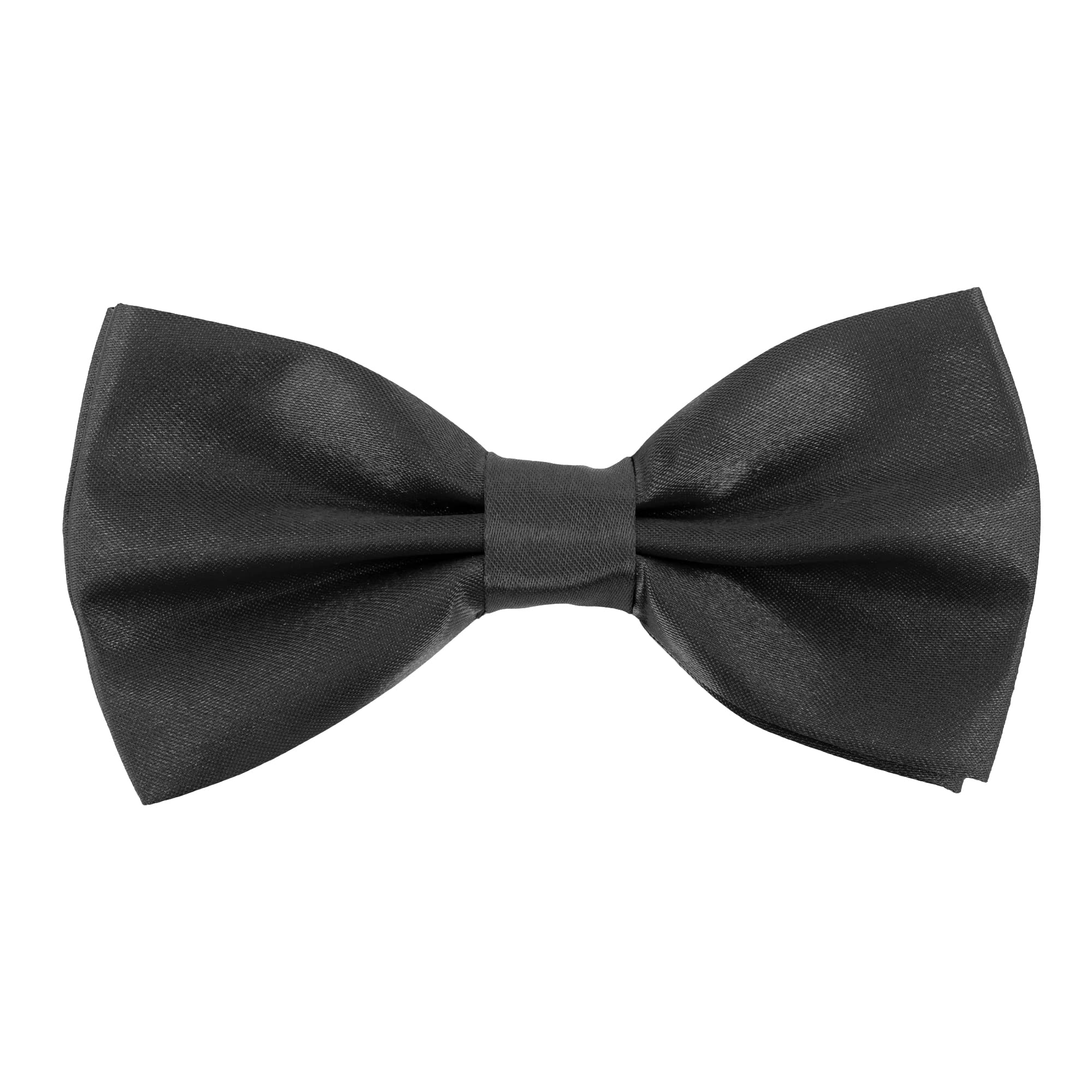Time To Sparkle Men's Black Bow Tie Bowties Pre-Tied Shape Clip On Bowtie Solid Formal Wear For Kids, Baby Boys, Toddler Any Age Bow Ties