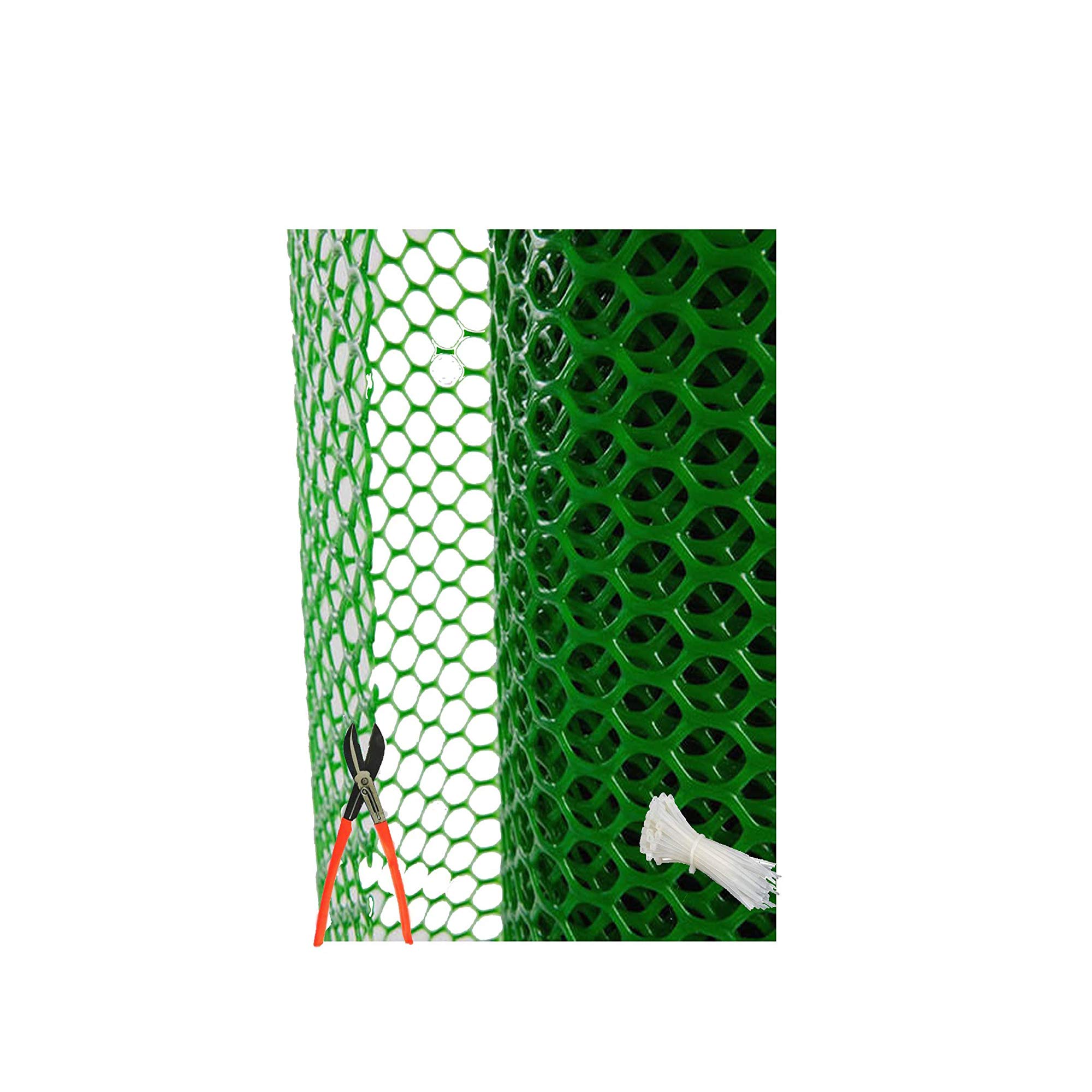 SAI PRASEEDA PVC Garden Fencing Net/Mesh (5feet/30feet) UV Stabilized 500GSM Anti Bird Net Green Color 6 Months Guarantee with Free 1 Cutter,100 PVC Tags
