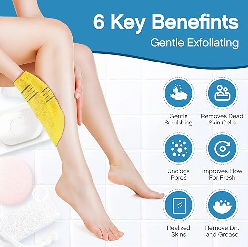 Miniatura 4 de 10 piezas de toalla exfoliante coreana asiática exfoliante para baño, guante de baño de Italia, toalla de doble cara, guantes de tela exfoliante de