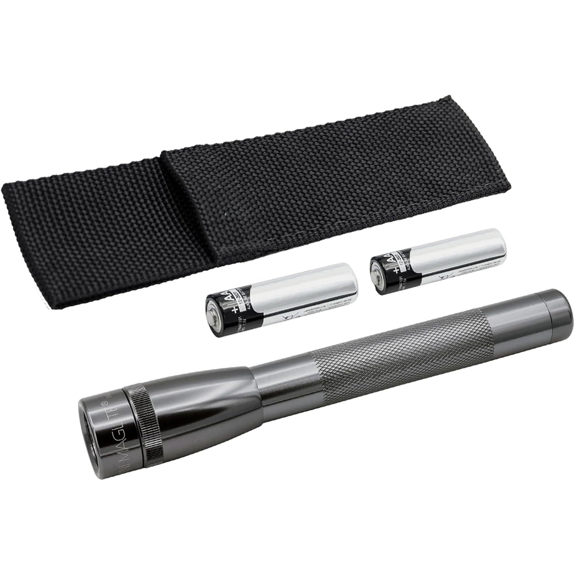 MagLite SP2P09H Mini PRO LED 2-Cell AA Flashlight with Holster Gray