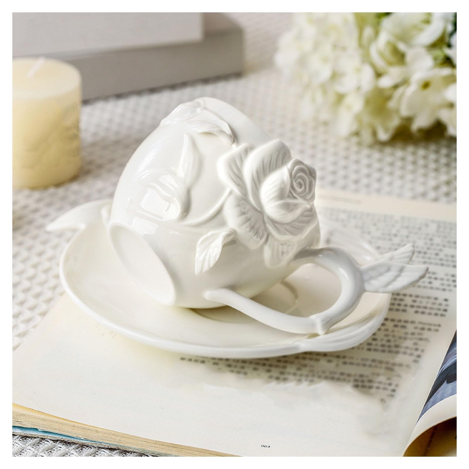 Ceramiczny zestaw filiżanek do herbaty, ręcznie wykonany kubek do kawy ze spodkiem, wielofunkcyjny kubek na mleko do herbaty, kawy i nie tylko - idealny do użytku domowego lub biurowego