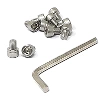 Vista 190 de iexcell 25 piezas M4 x 60/65/70/75/3.150 in paso de rosca 0.028 in acero inoxidable 304 cabeza hexagonal Tornillos Tornillos surtido Kit