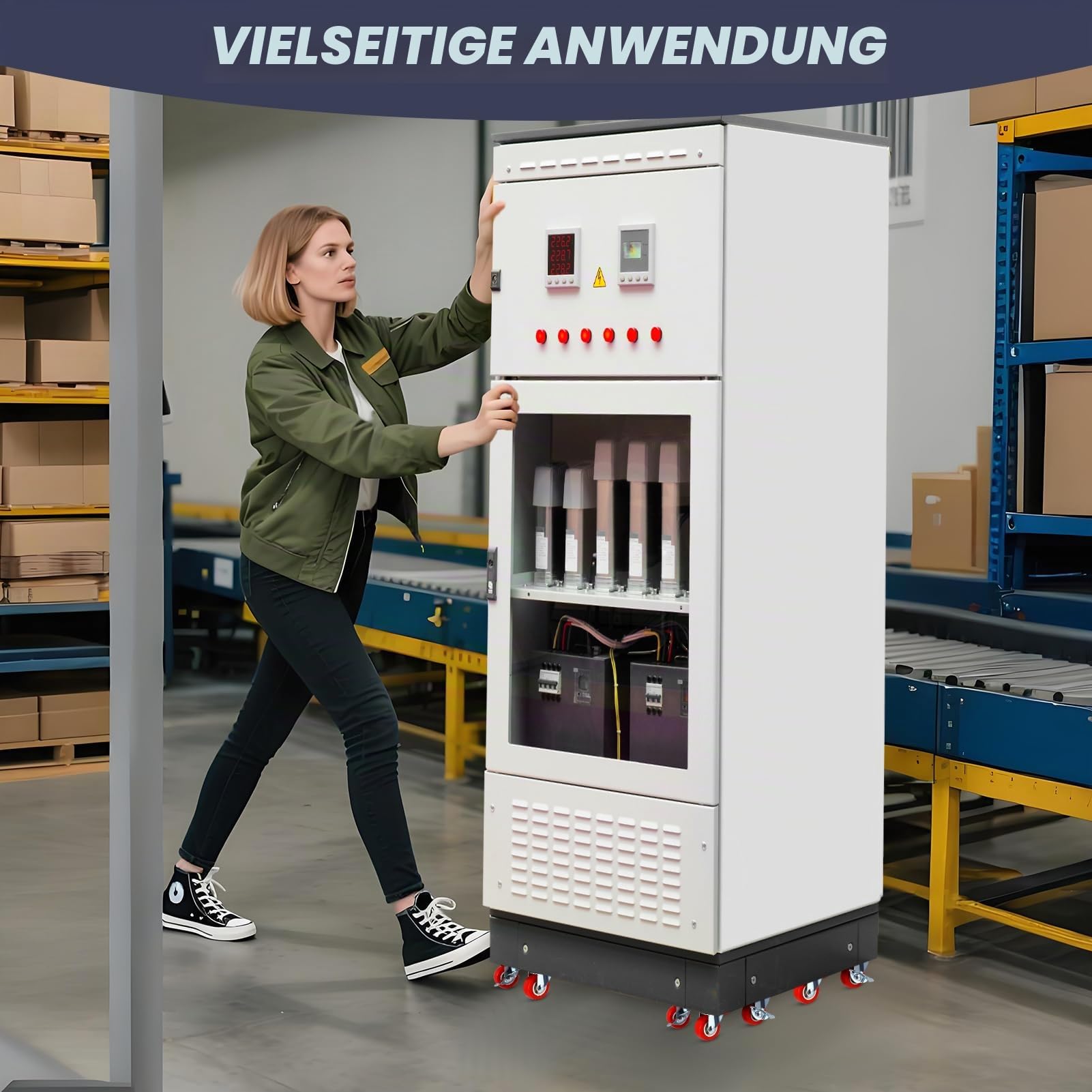 Möbel Transportrollen Set, Schwerlast Möbelheber mit 4 Stück Möbelrollen, Verlängerungsstange und 1 Paar Arbeitshandschuhe, 325 kg Tragfähigkeit, 360° drehbarer Möbeltransport Umzugshelfer
