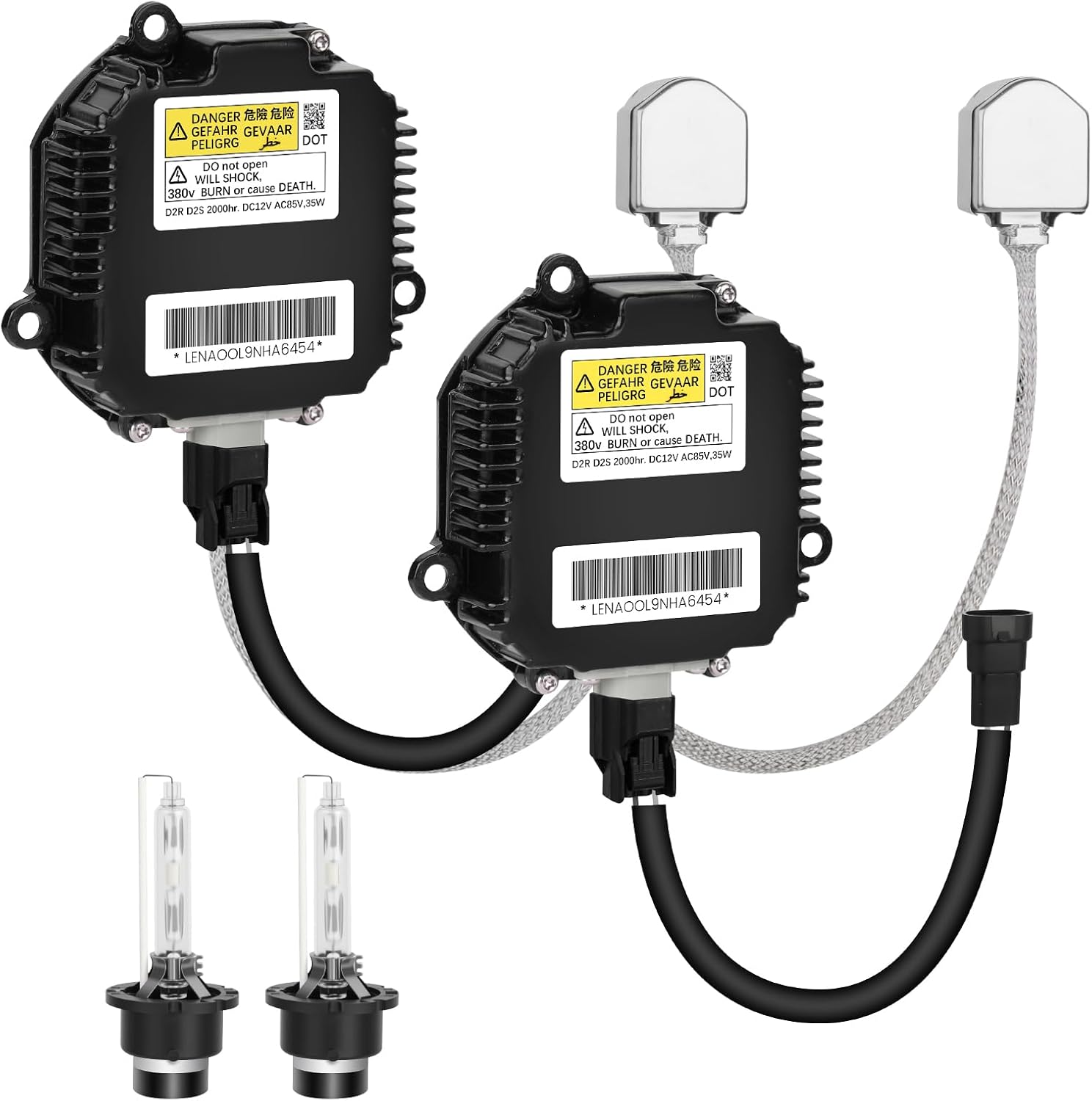 2PCS Xenon Headlight Ballast Control Unit Module 28474-89904 28474-8991A for Altima,350Z, Maxima,Rogue,for Infiniti G35, G37,FX35 Xenon HID Ballast w/Igniter&D2S Bulb 2847489904 28474-8991B 28474891B