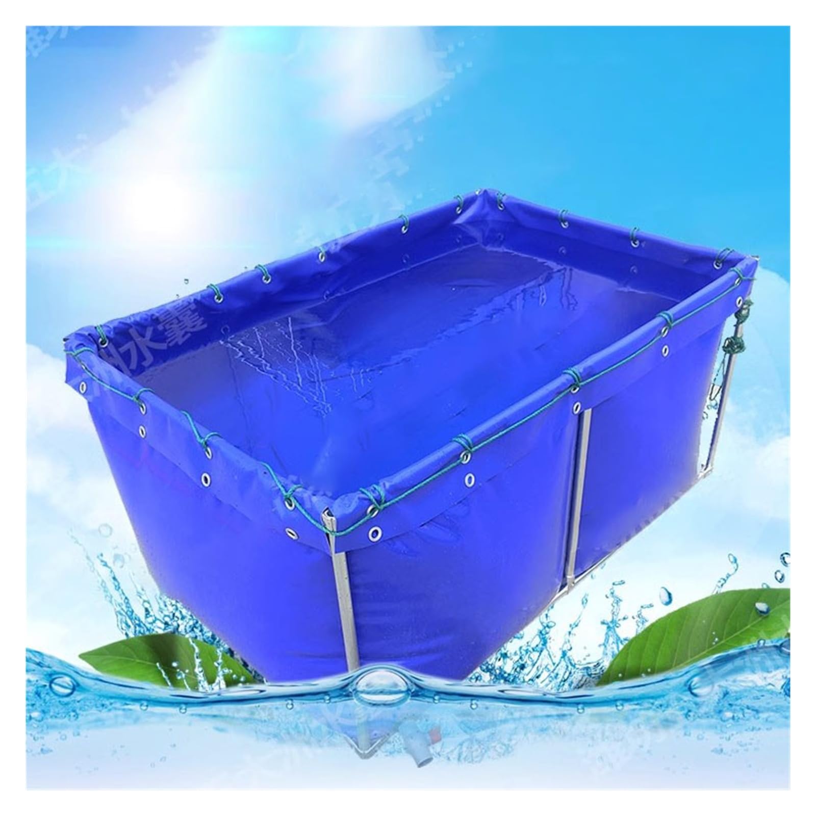 Laghetto pieghevole portatile per pesci, resistente e impermeabile, per l'allevamento di pesci e gamberetti, ideale per riporre l'acqua degli animali domestici e l'uso in giardino (1 x 1,4 m)