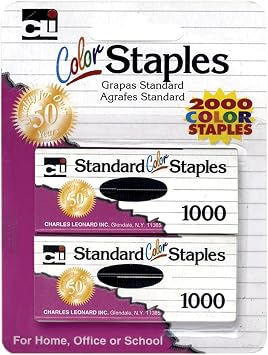 Charles Leonard, Inc Chisel Pt Standard Colored Staples LEO80262, 26/6