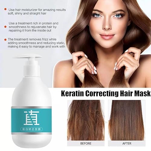 Miniatura 8 de Crema alisadora de cabello correctora de proteínas, crema alisadora de cabello de seda y brillo, crema alisadora de cabello con colágeno, crema de