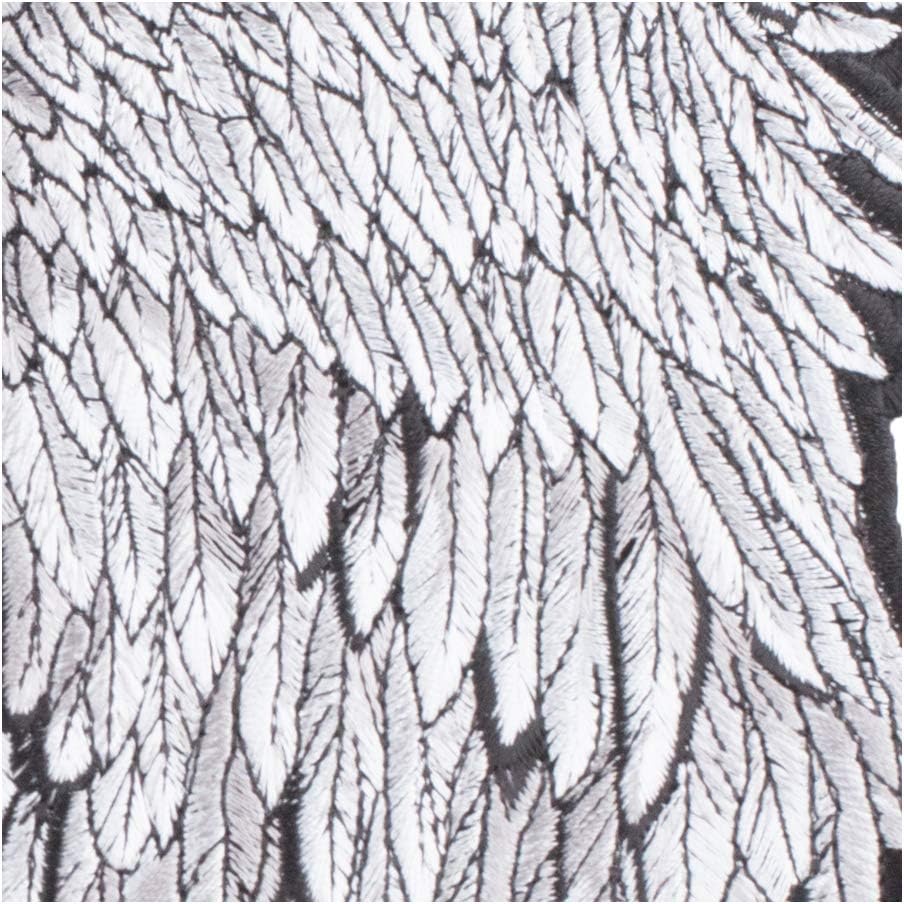 PatchStop Angel Wings Feathers Gray Iron On Patches for Clothing Jeans - 8.5x11in Large DIY Sew On Back Patch for Jackets Bags - Embroidered Decorative Christian Patches