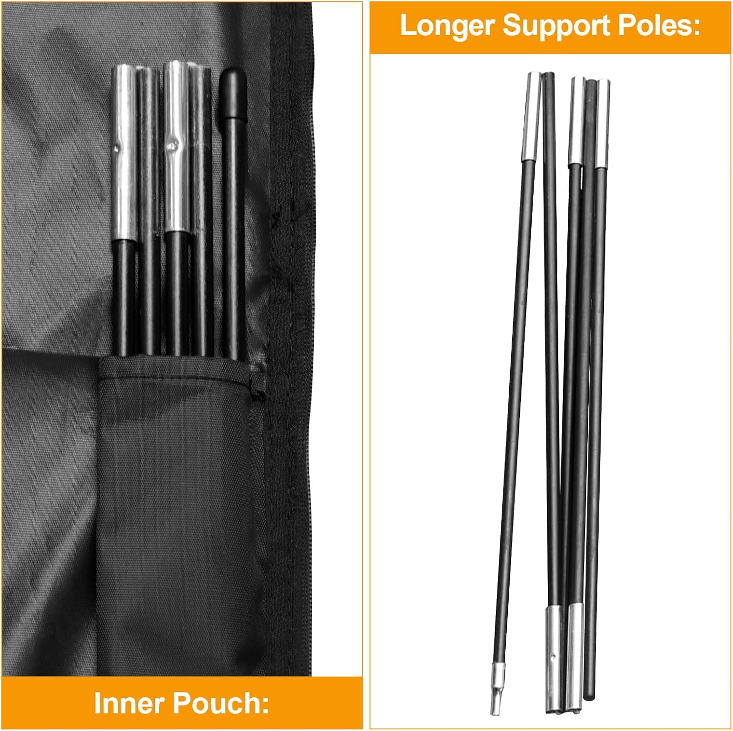 Kipiea Patio Umbrella Cover for 7'-11.5' Offset Umbrella, Upgraded 600D Heavy Duty Outdoor Umbrella Covers with Support Pole and Zipper