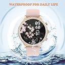Loluka Pink Smart Watches for Women with Diamonds, Answer/Make Call Ladies Bluetooth Smartwatch for Android and iOS Phones, Rhinestone Fitness Activity Tracker Sleep Tracker Pedometer gallery image