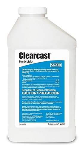 Clearcast Herbicida acuático de 1 cuarto de galón aprobado por la EPA en aerosol para control selectivo de espadañas, malezas flotantes y