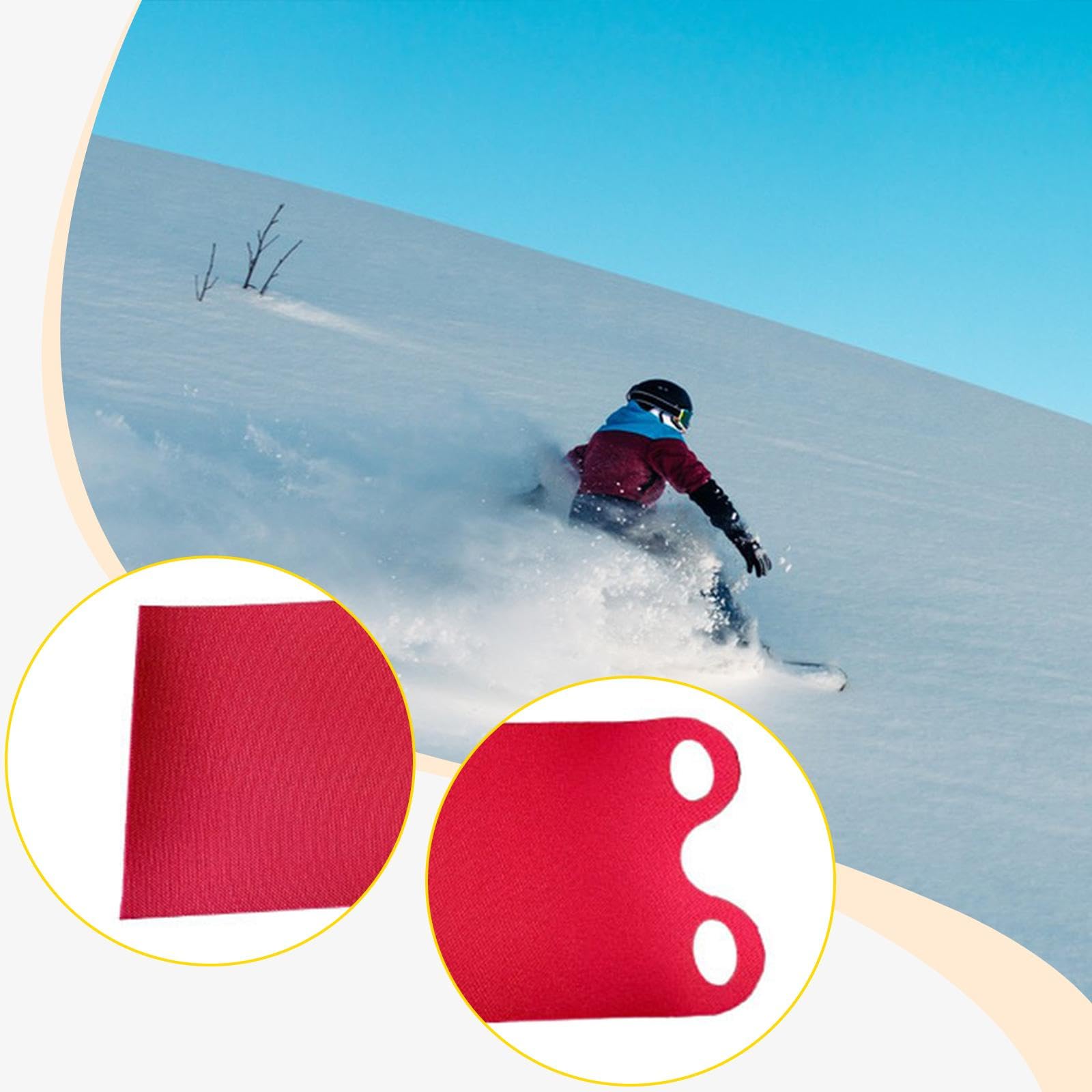 Tapis de Glisse Flexible et Portable pour l'hiver, Accessoire Polyvalent et Amusant, Résistant à l'usure, avec Poignées et Pliable, 137x42cm