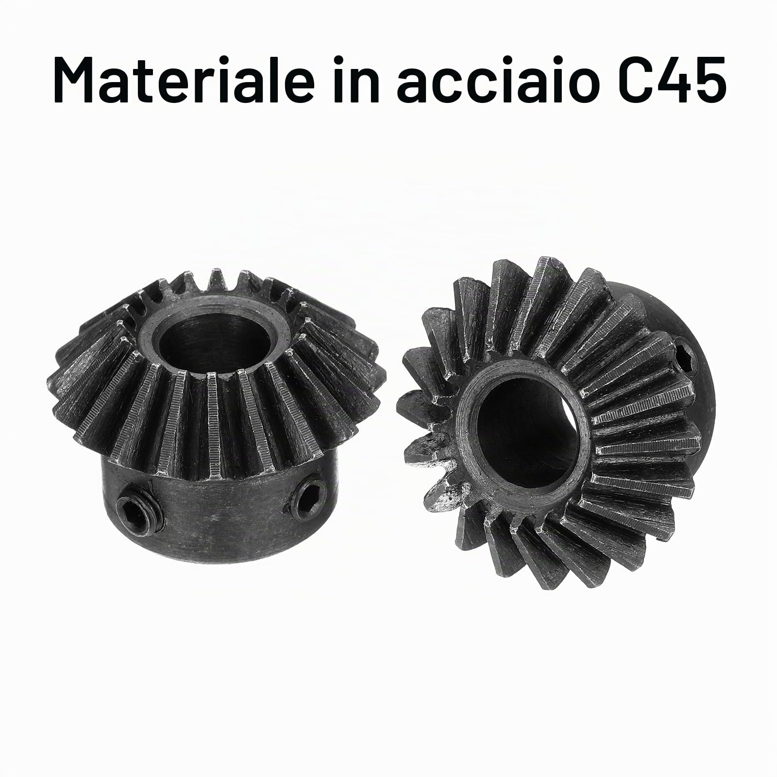 QUARKZMAN 4pz Ingranaggio 1.5 Modulo 1:1 Riduzione Grado 20t 10mm Foro Dia Ingranaggio Ottone 90 Gradi Sterzo Ingranaggio per Hardware Rotazione Meccanica