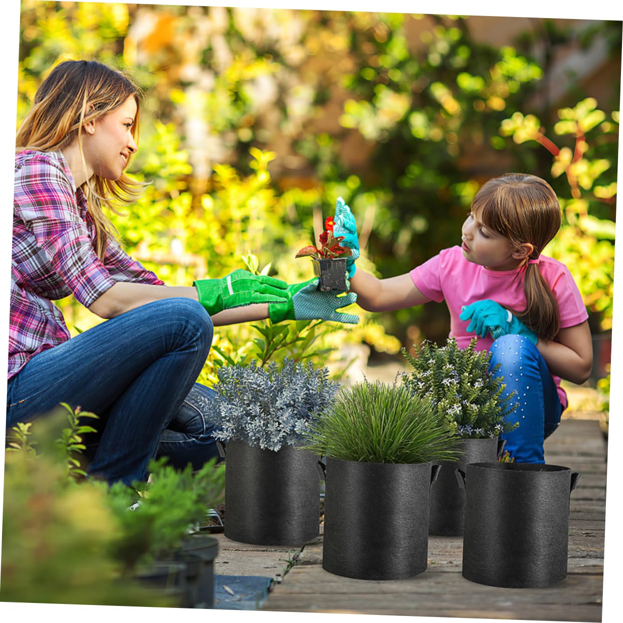 Yardwe 16 Piezas Macetero De Estanque Acuático Macetero No Bolsas De Cultivo De Tela Bolsa para Plantar Contenedor De Plantación De Tela Bolsas De Crecimiento De Vegetales Bolsas