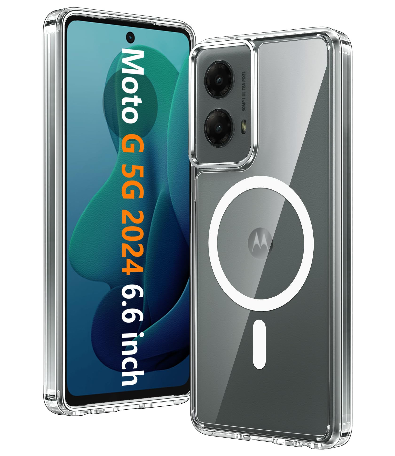 FNTCASE Magnetic for Moto G 5g 2024 Case, Clear