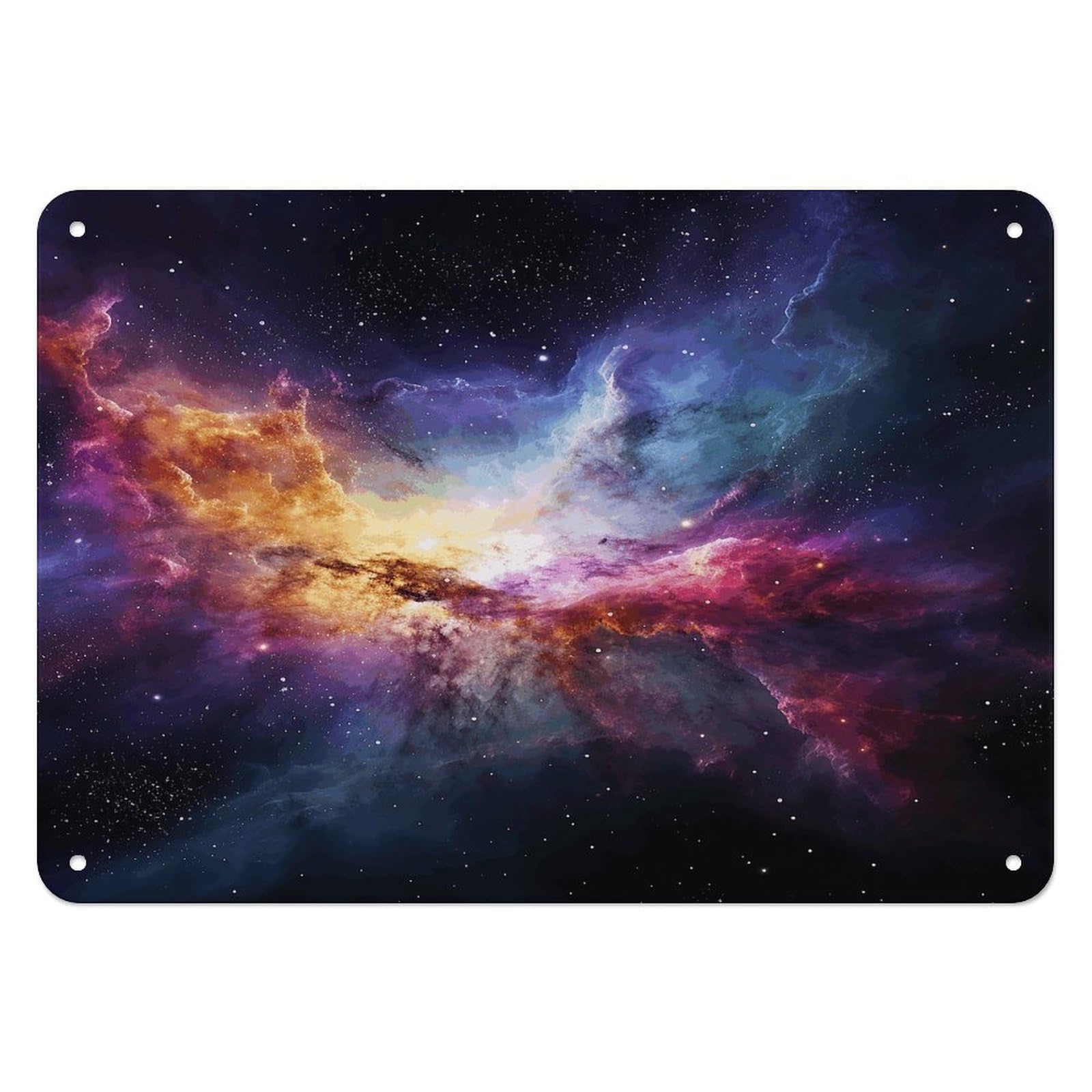 Fekiloot Style Nebula And Galaxy In The Universe Wall Decor Iron Painting Metal Sign