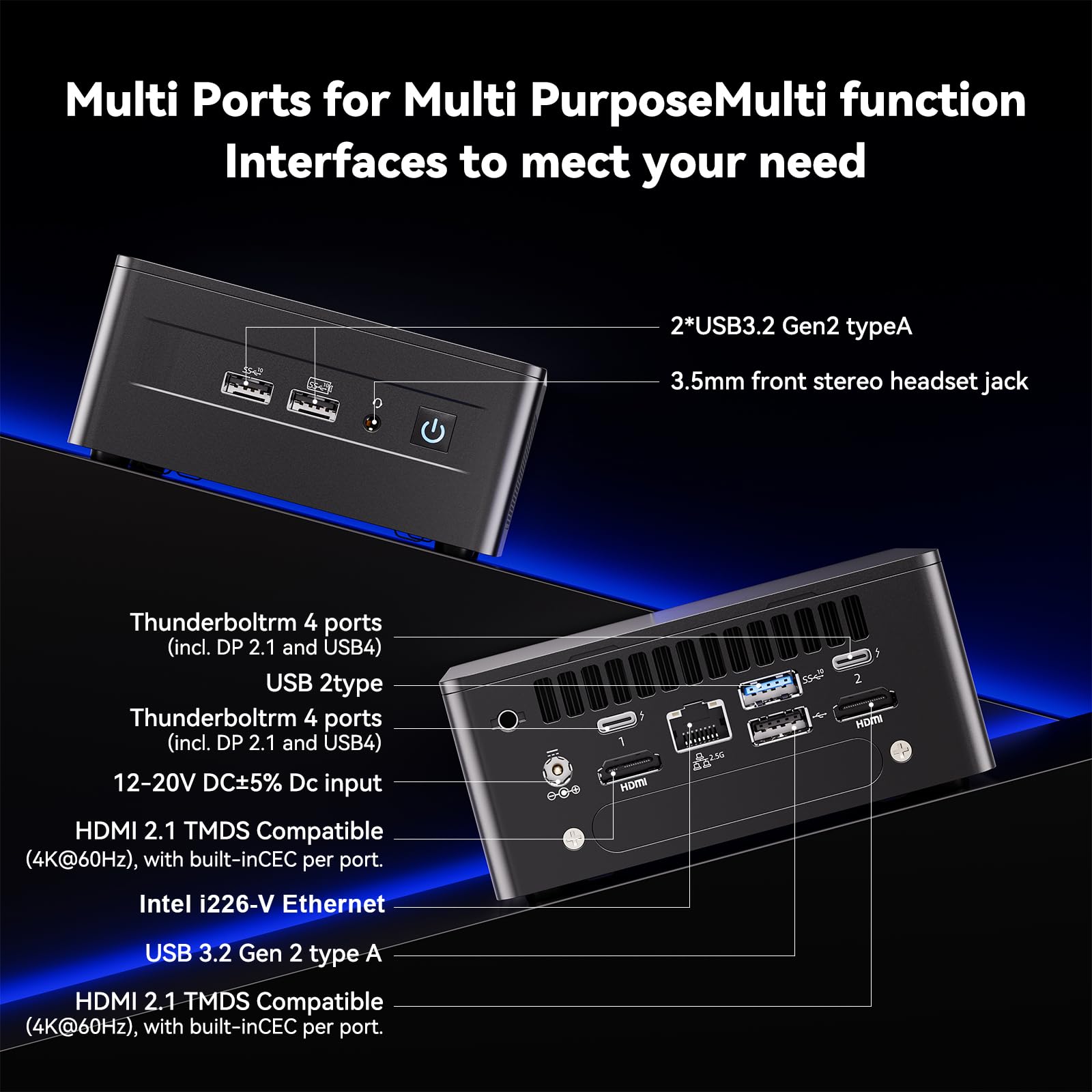 Intel NUC 13 Pro NUC13ANHi5 Arena Canyon Mini PC,i5-1340P, SENZA RAM, SENZA SSD, SENZA sistema operativo, mini computer per aziende, uffici domestici, supporto display quad 8K/4K/WiFi 6E/Thunderbolt 4
