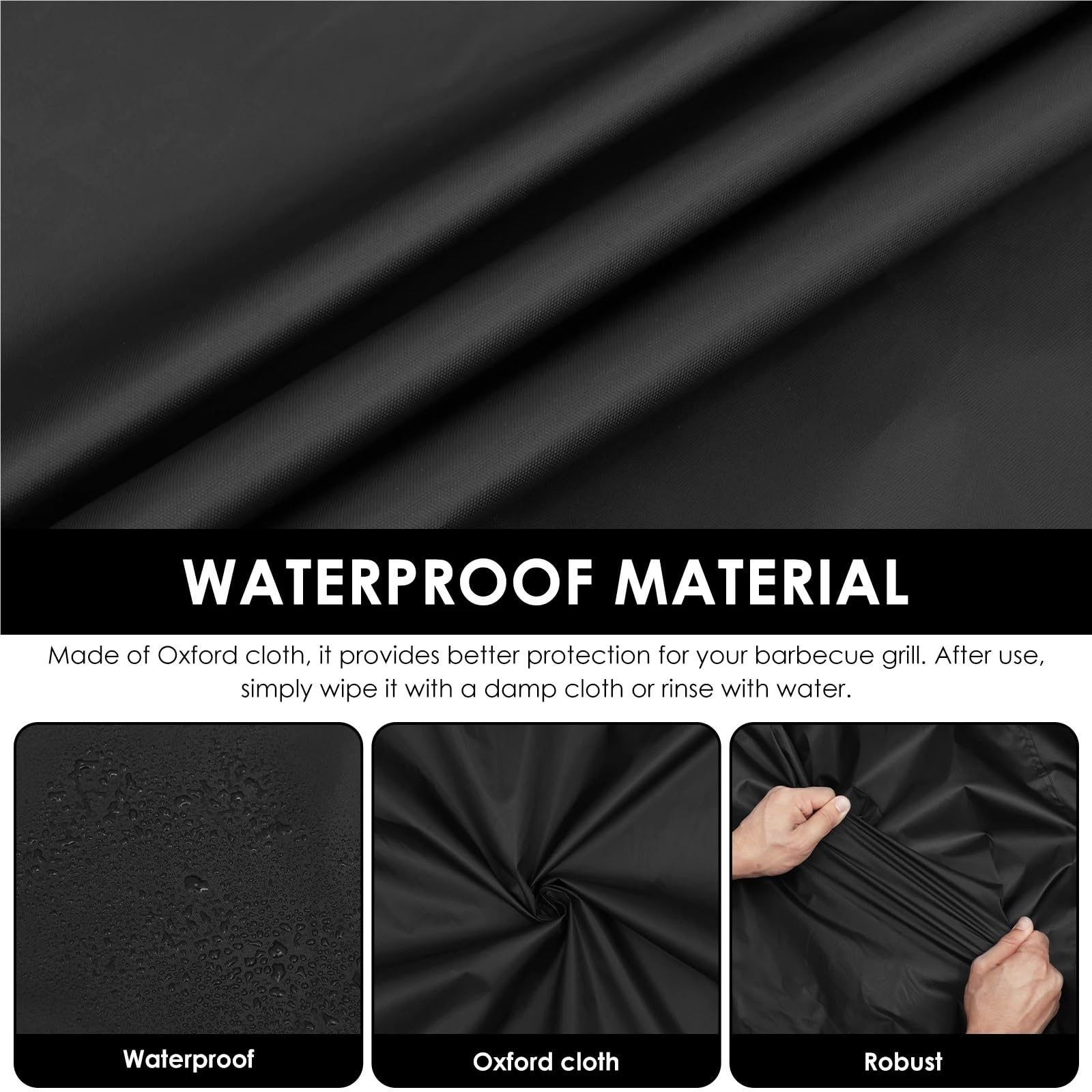 Funda for barbacoa de exterior, resistente al agua y polvo, tela Oxford, protectora for muebles jardín sala estar(90X90X40cm)