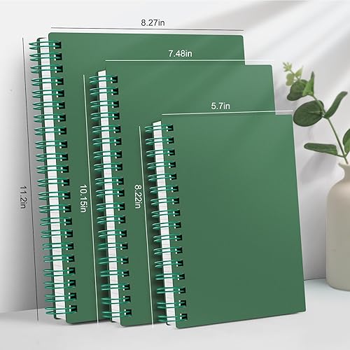 Miniatura 4 de AHGXG Cuaderno de espiral con rayas universitarias, cuaderno en espiral grande B5 de 7.6 x 10 pulgadas, 300 páginas150 hojas, papel grueso de 3.53