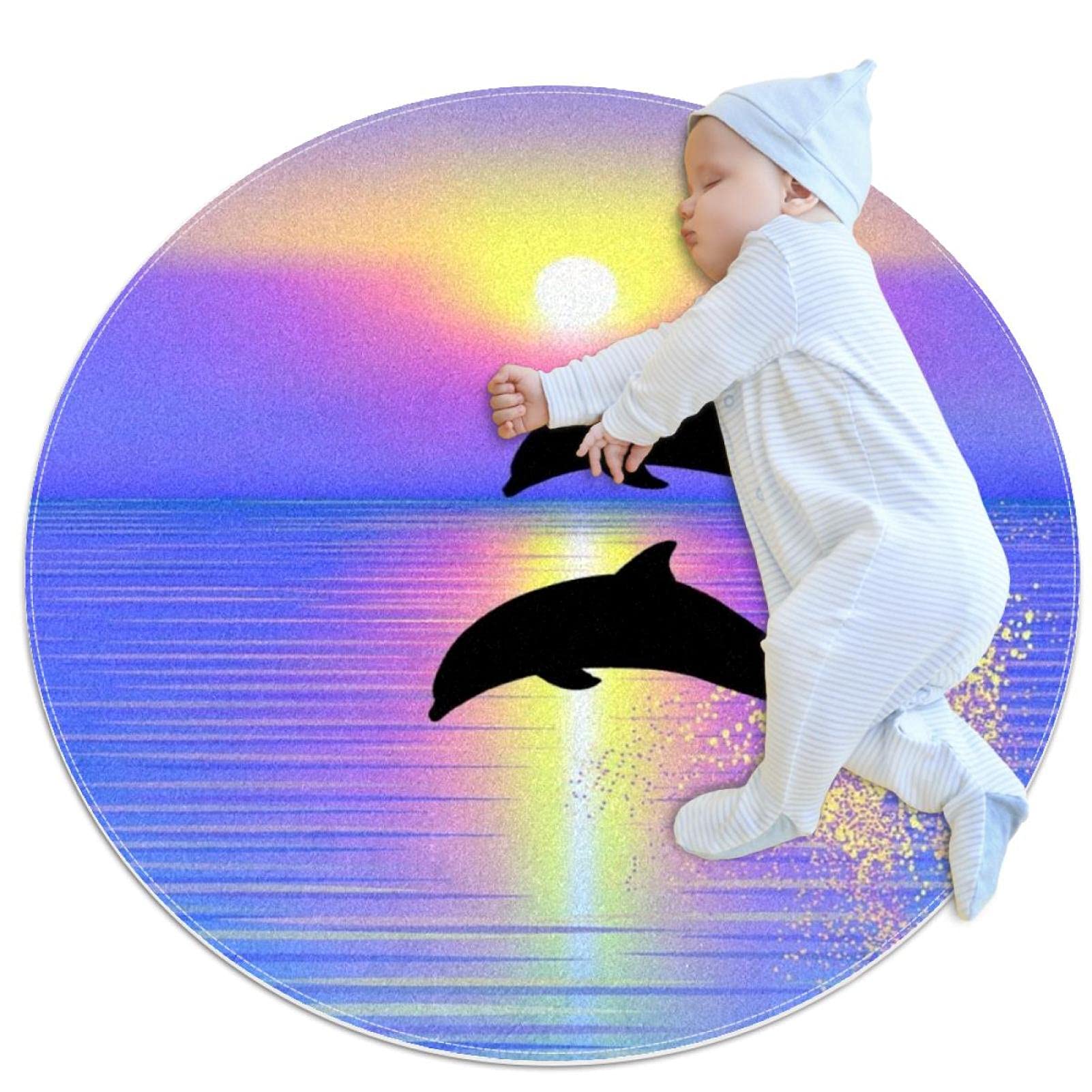 Tapis de jeu enfants dauphins pour créer un coin lecture cosy