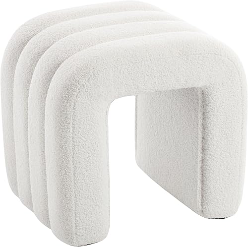 Taburete otomano multifuncional, reposapiés para sofá, taburete de tocador moderno para sala de maquillaje, sala de estar y entrada, pequeño y lindo