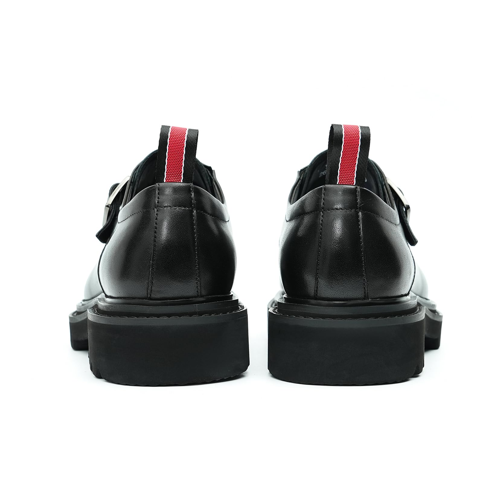 Générique Chaussures Semelles Epaisses Respirantes en Cuir Véritable pour Hommes Chaussures à Boucle Affaires Décontractées