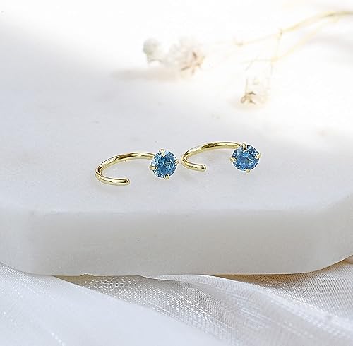 Miniatura 5 de Aretes pequeños de plata de ley 925 para mujer