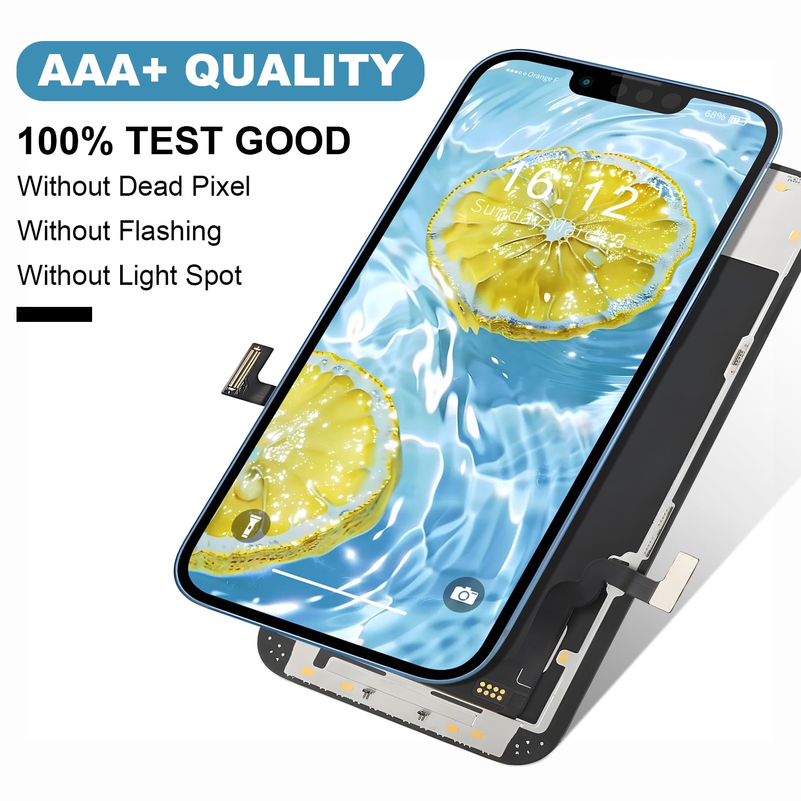 Moautodc Display per iPhone 13 Schermo di Ricambio 6.1" LCD Schermo FHD 3D Touch Screen Digitizer Kit di Montaggio e Riparazione Schermo LCD per iPhone 13