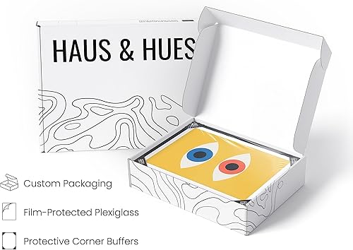 Vista 507 de HAUS AND HUES Evil Eye Decor - Navy Blue Wall Art, Evil Eye Wall Decor, Mykonos Artwork, Evil Eyes Print, Big Eyes Painting Print, Evil Eye Poster