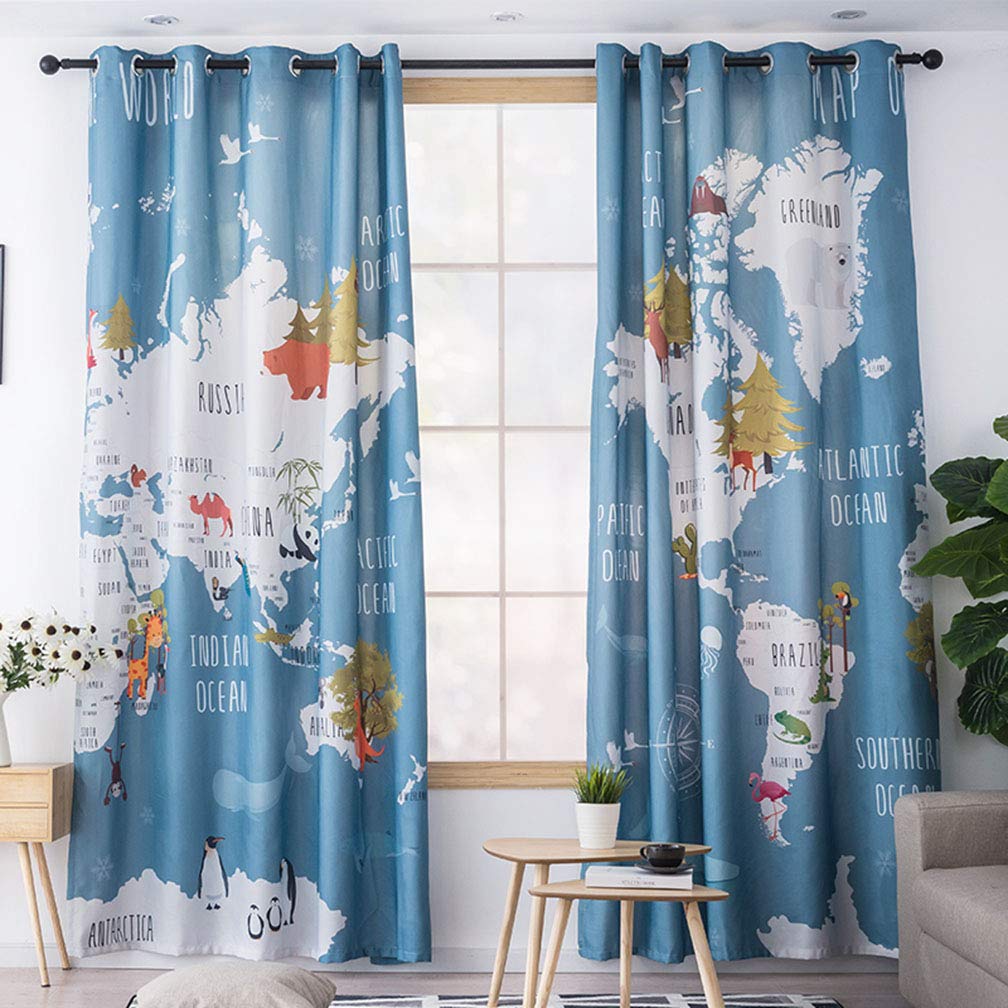 CozyRest Kindergordijnen - Jongens Meisjes Cartoon Panda Patroon Oogjes
