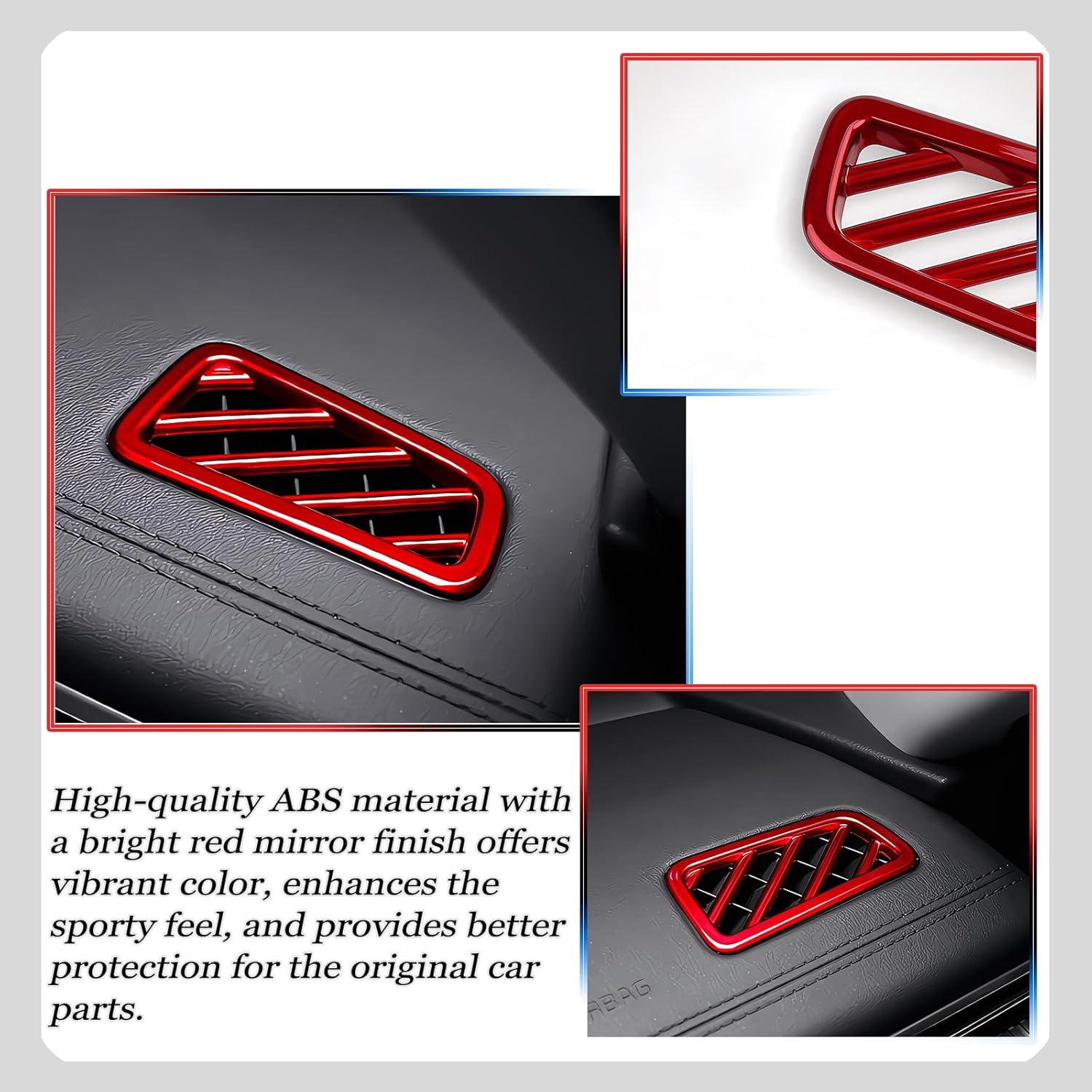 Dashboard Air Vent Cover, for Kia K5 2021 2022 2023 2024,Sport Interior Trim Accessories- Wine Red.