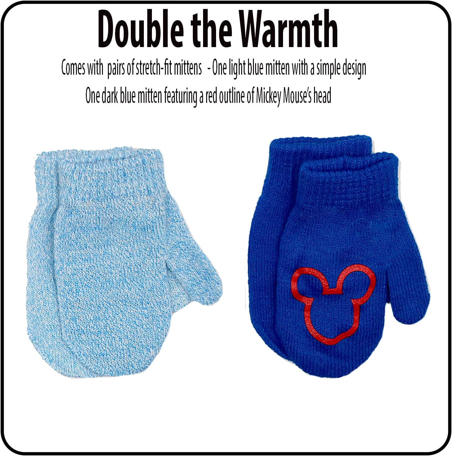 Disney Winter Hat and Glove Set- for Toddlers/Little girls (Fits Age 2-7) Perfect Winter Accessory - Image 4