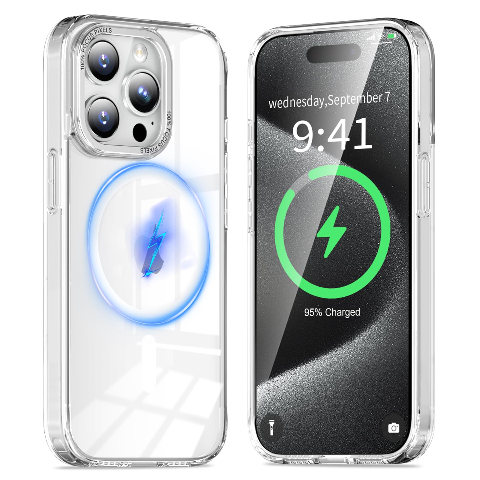 iPhone 15 カバー付き　【ジャンク】 動作確認済み　最大容量85% Amazon.co.jp: KWATUNG iPhone 15 Pro Max 用 ケース magsafe対応