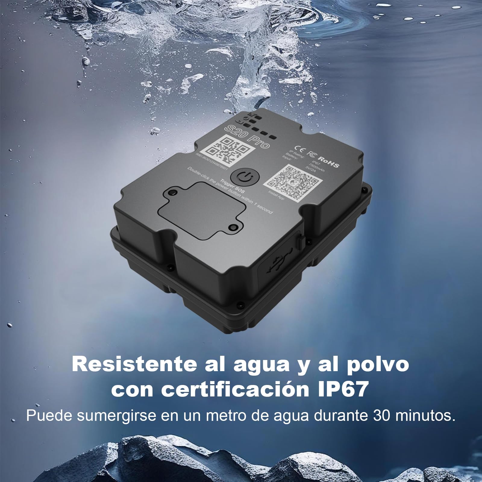 Rastreador GPS para vehículos, 100% Impermeable, magnético, 4G LTE, batería de Larga duración, Alcance de 2 a 7 Millas, Distancia ilimitada, Requiere suscripción, alertas múltiples, rastreador Oculto