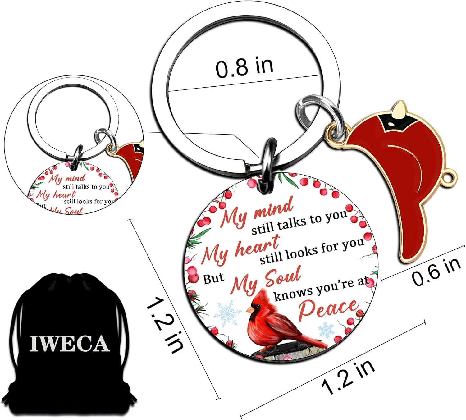 Cardinal Gifts For Women Condolences Sympathy Gift For Loss Of Loved One Grief Gifts For Women Remembrance Bereavement Gift Idea Funeral Memorial Keychain For A Mother Father Family - Image 7