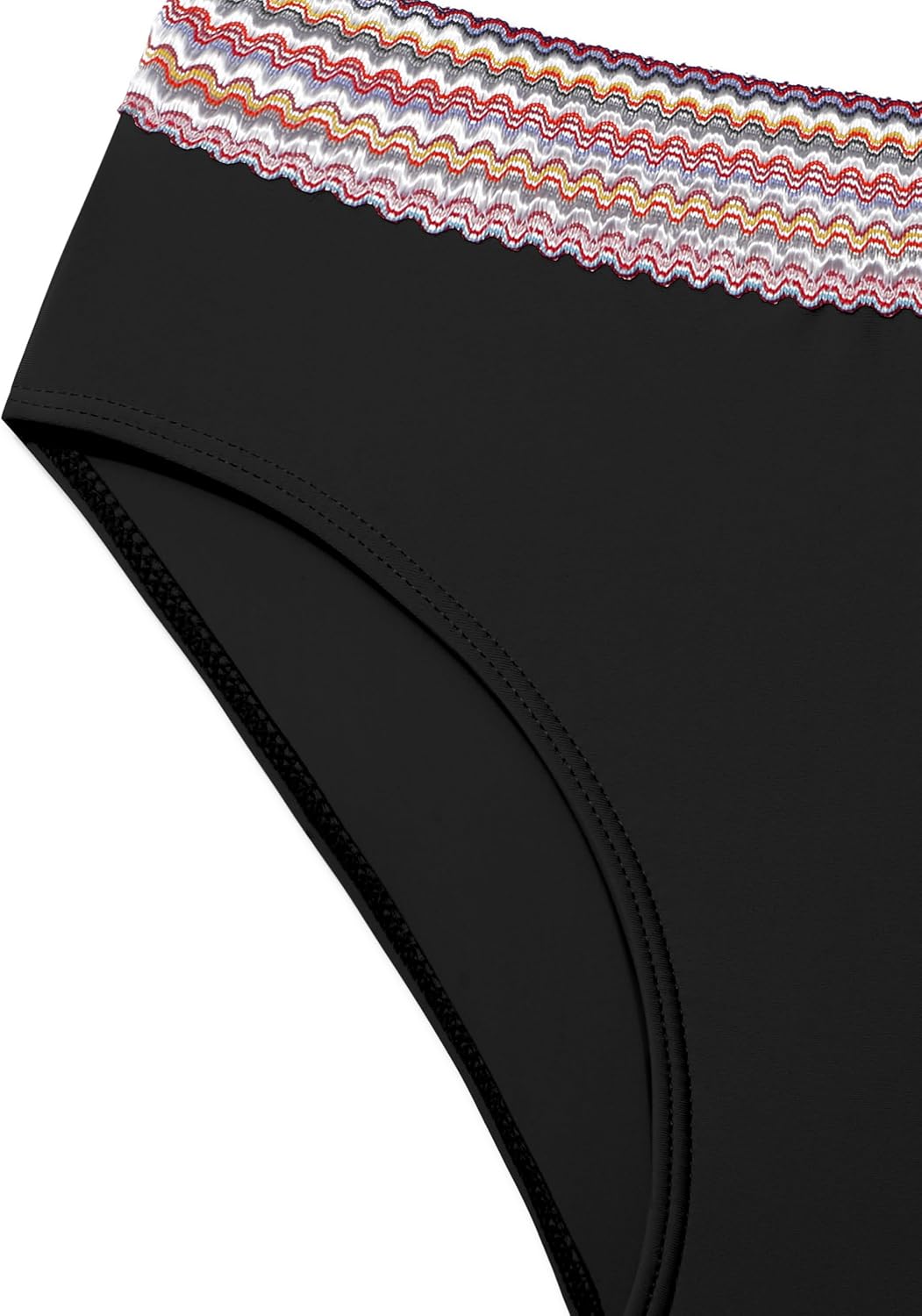 Girls Swimsuit High Waisted Bathing Suit for Girls V-Neck Cutout Two Piece Swimwear Color Block Welt Bikini Set 9-16y - Image 9